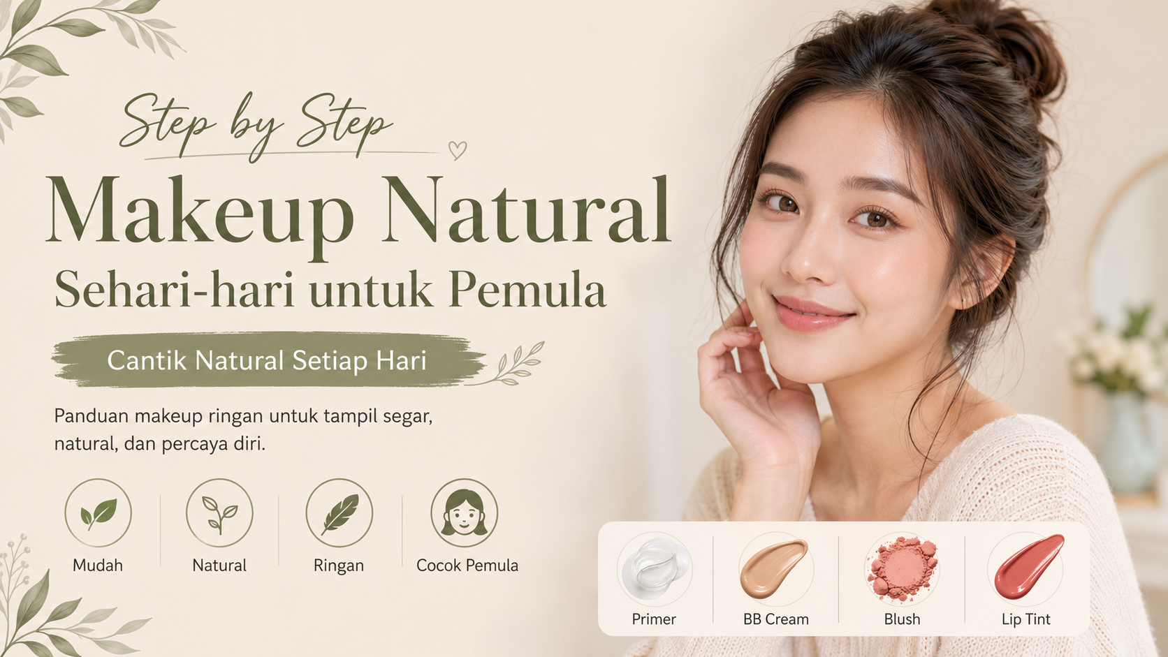Step by Step Makeup Natural Sehari-hari untuk Pemula