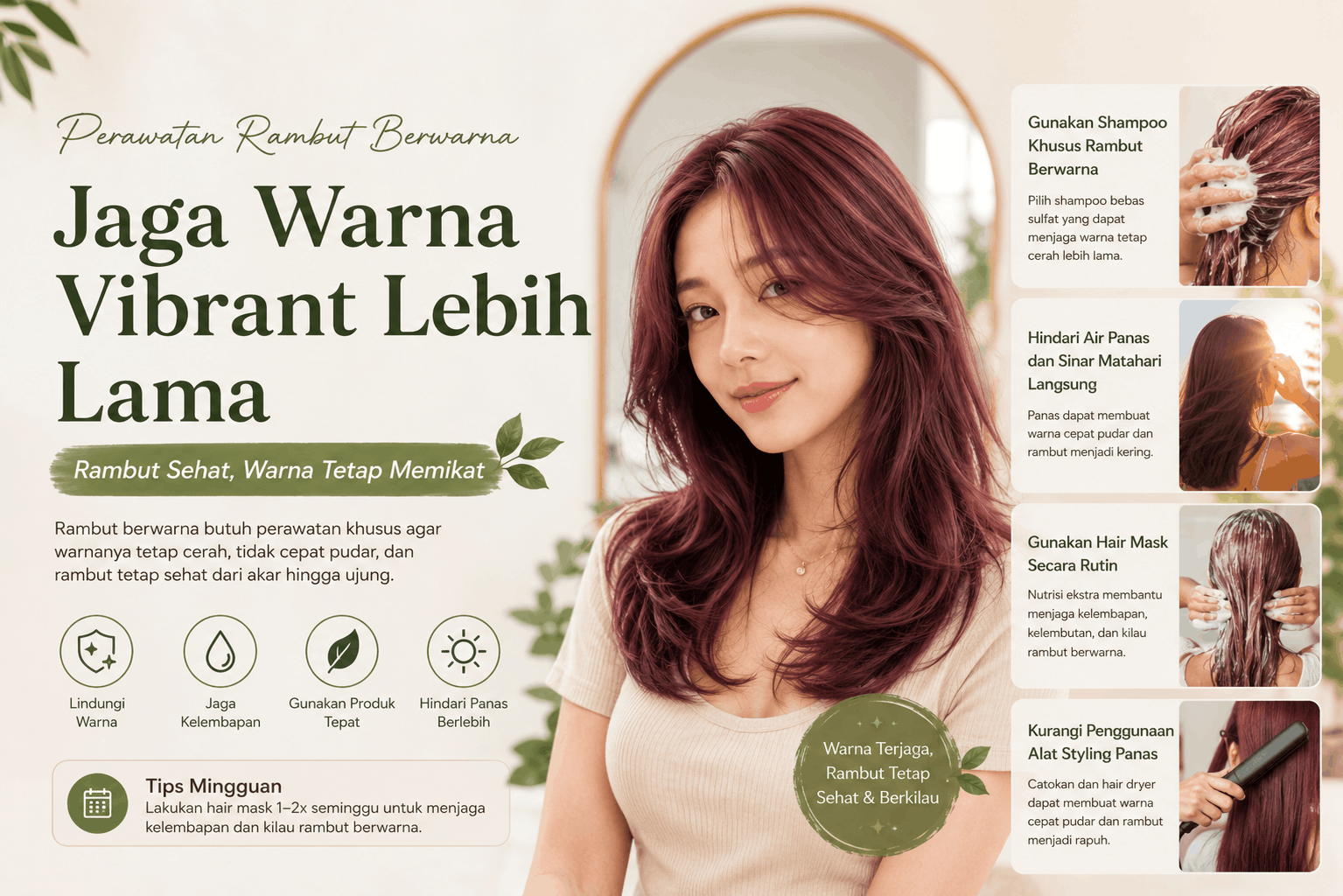Perawatan Rambut Berwarna: Cara Menjaga Warna Tetap Vibrant Lebih Lama